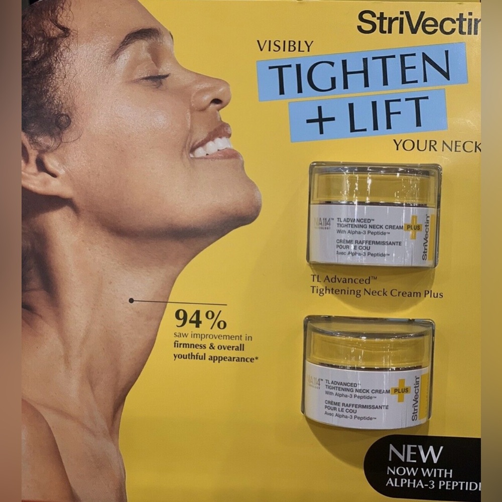 StriVectin TL Advanced Neck Cream PLUS 2x1oz RARE HTF Tighten Lift Duo Sealed